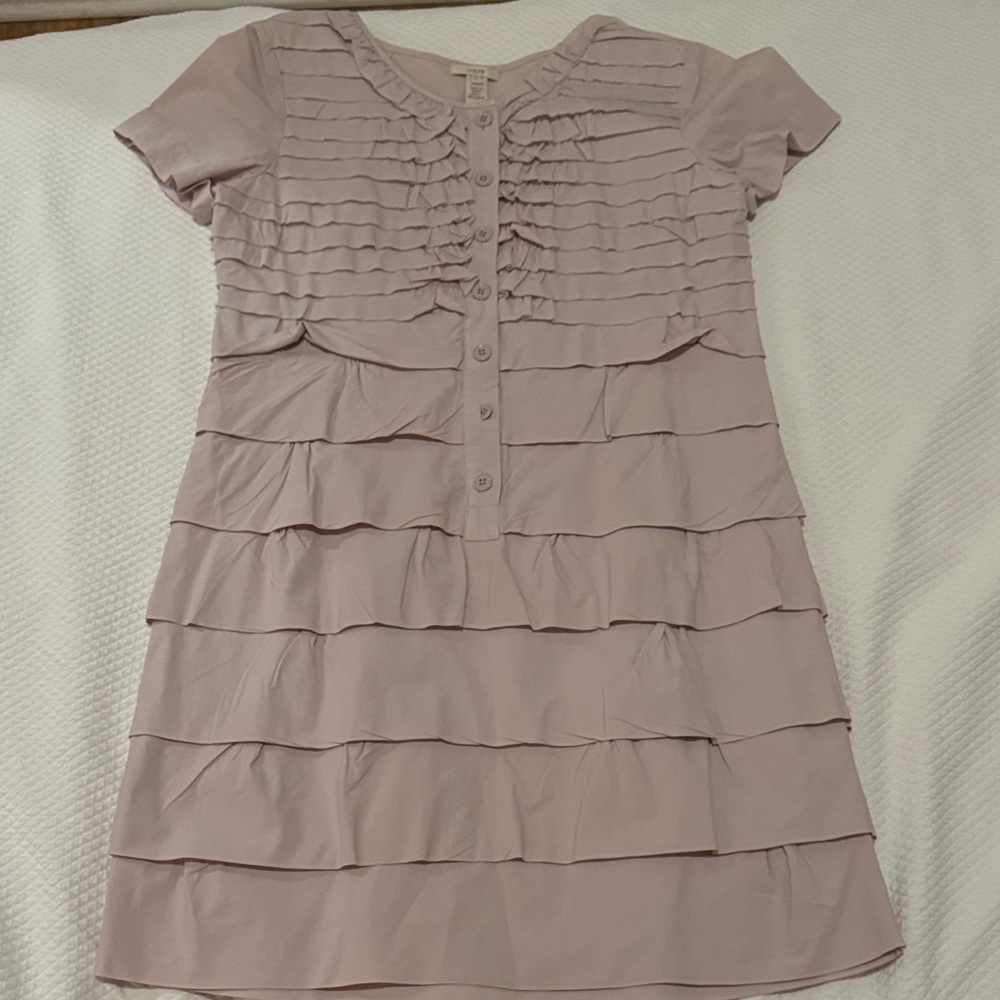 J crew Pink Ruffled Dress